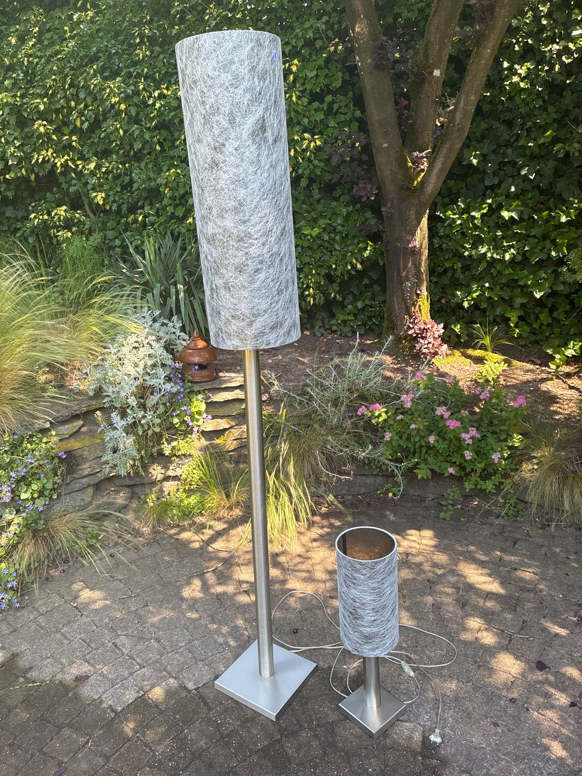 Set van 2 Bony Design Vloerlampen - Modern & Stijlvol, Ophalen of Verzenden, Gebruikt, Metaal, 150 tot 200 cm