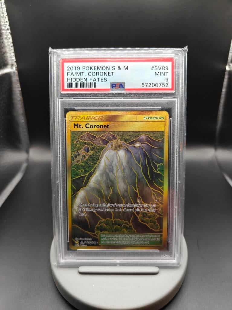 Mt. Coronet SV89/SV94 Hidden Fates - Pokemon Kaart - PSA 9, Ophalen of Verzenden, Zo goed als nieuw, Losse kaart, Foil