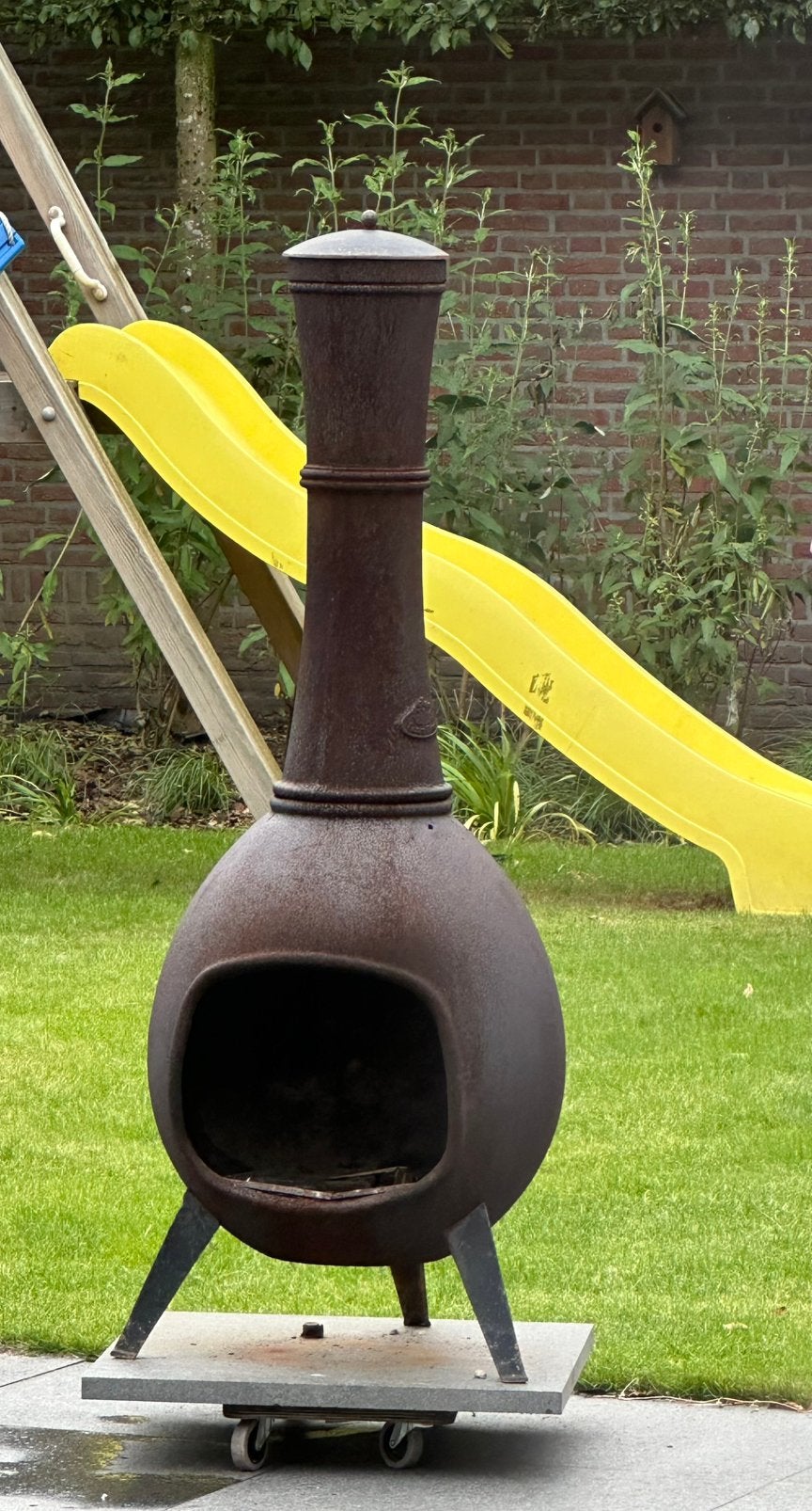 Gietijzer kachel, Tuin en Terras, Tuinhaarden, Ophalen, Gebruikt