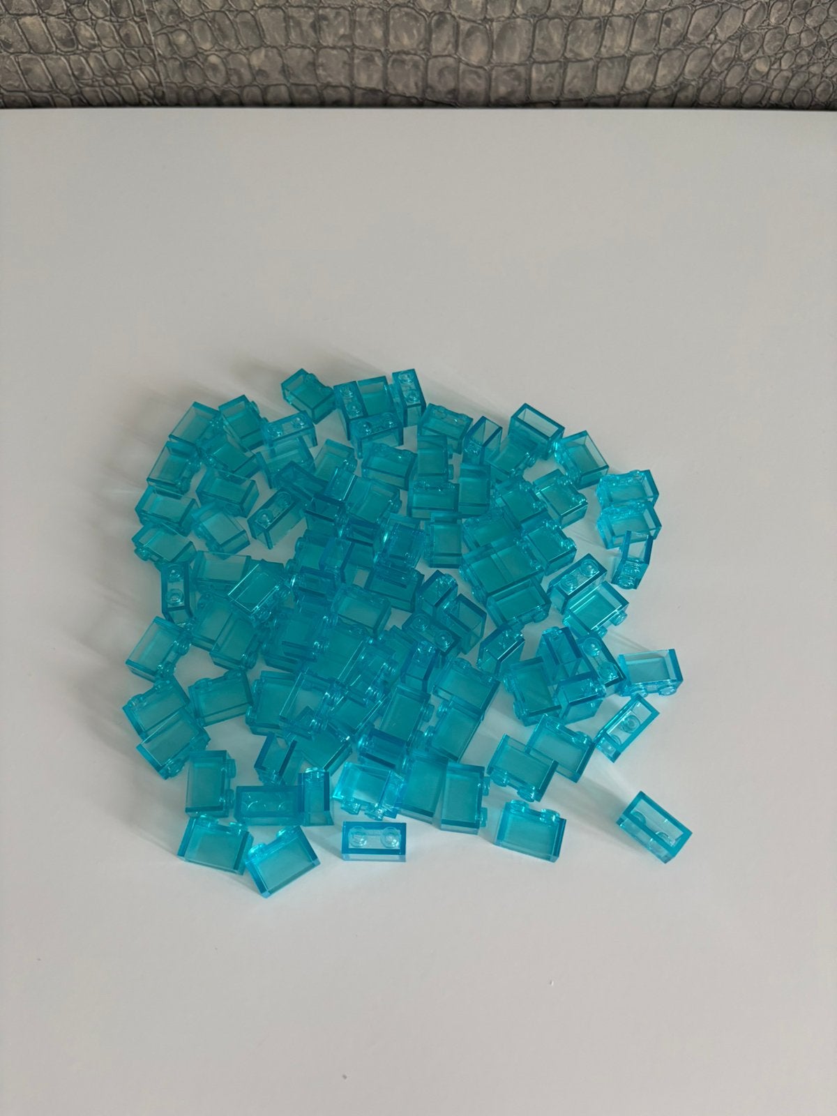 Lego steen transparant blauw 1x2 - 100 stuks - Nieuw, Overige thema's, Lego, Nieuw, Ophalen of Verzenden