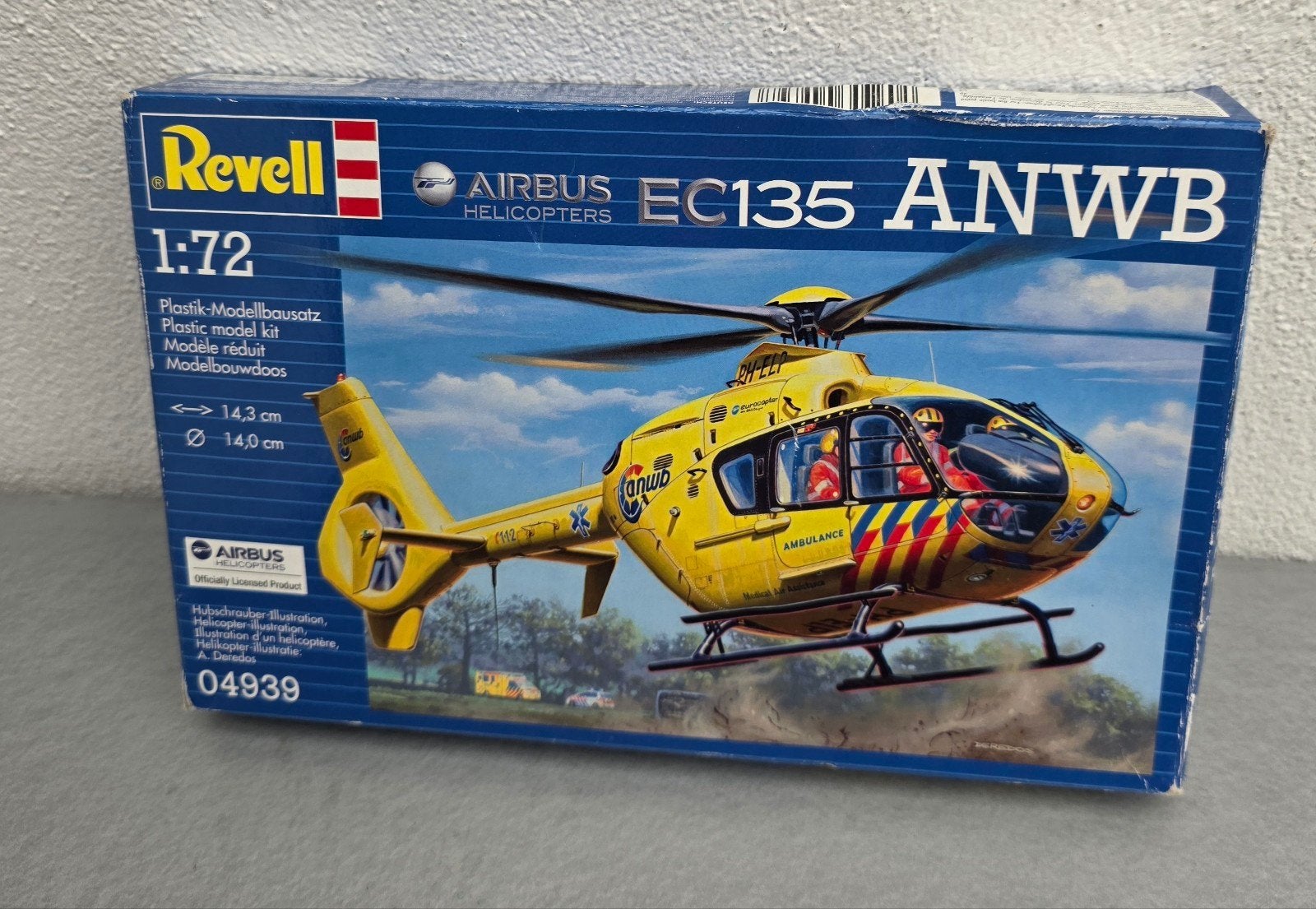 Revell Airbus EC135 ANWB Helikopter Modelbouw 1:72, Ophalen of Verzenden, 1:72 tot 1:144, Revell