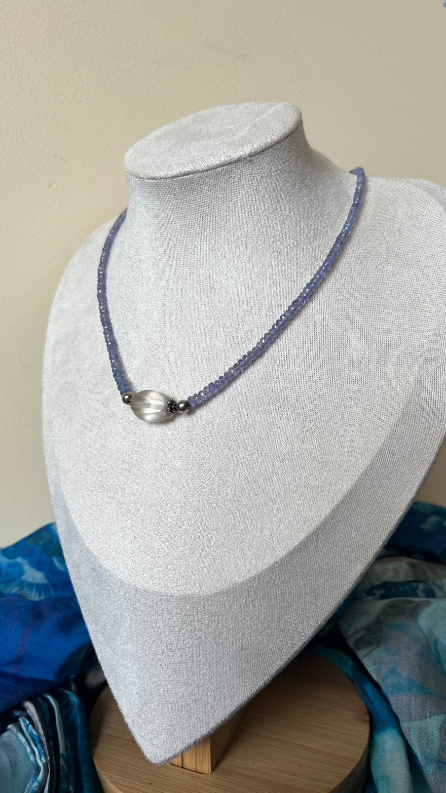 Tanzaniet bergkristal hamsa antiek beschermt uniek zeldzaam, Blauw, Magnolia11, Nieuw, Ophalen of Verzenden