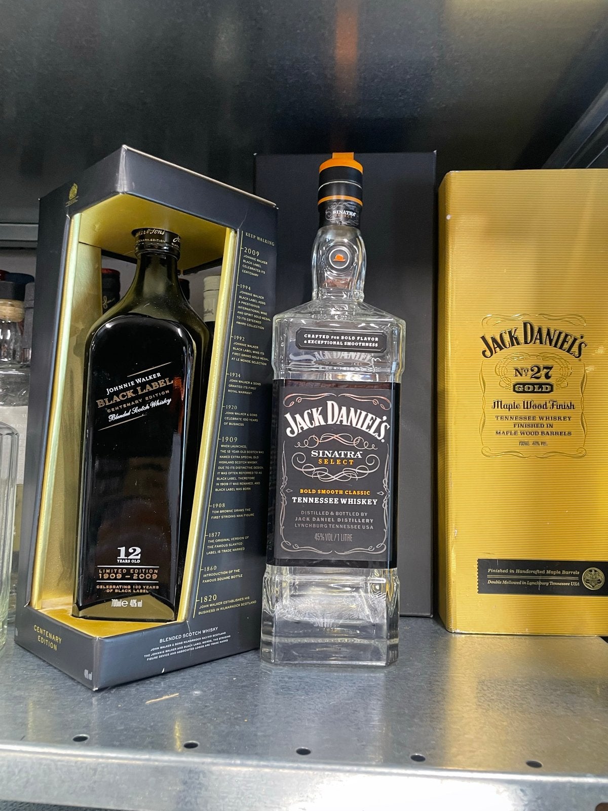 Lege Jack Daniel's flessen - Sinatra Select & No. 27 Gold, Ophalen of Verzenden, Gebruikt