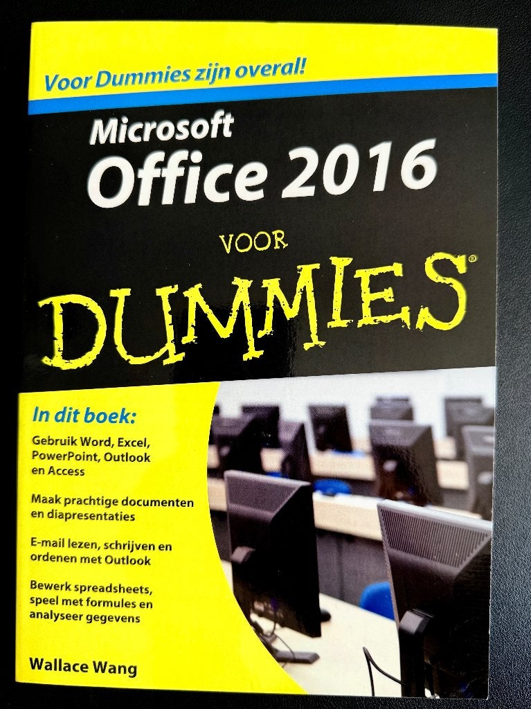 Boek Microsoft Office 2016 voor Dummies, Niet van toepassing, Ophalen of Verzenden, Zo goed als nieuw, Wallace Wang