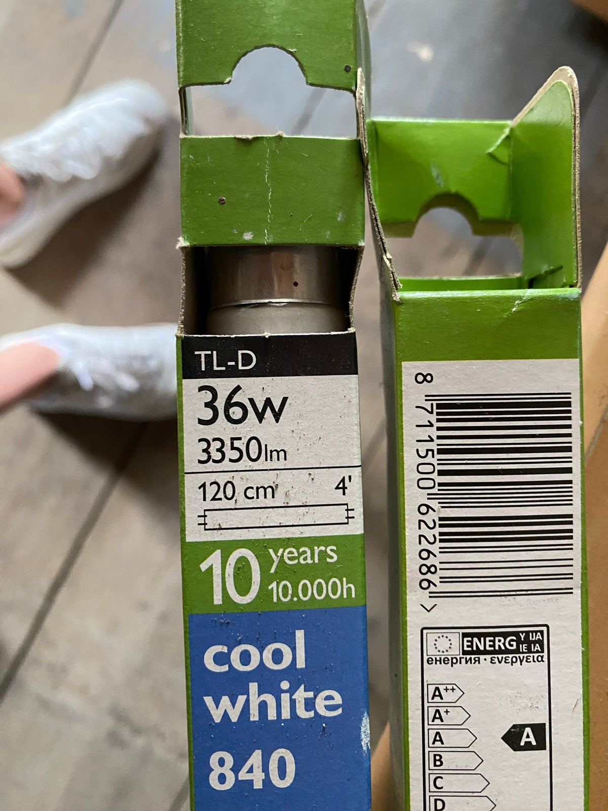 2 Philips TL-D 36W 840 Cool White TL buizen, Ophalen, Wit, G13 (TL), Philips