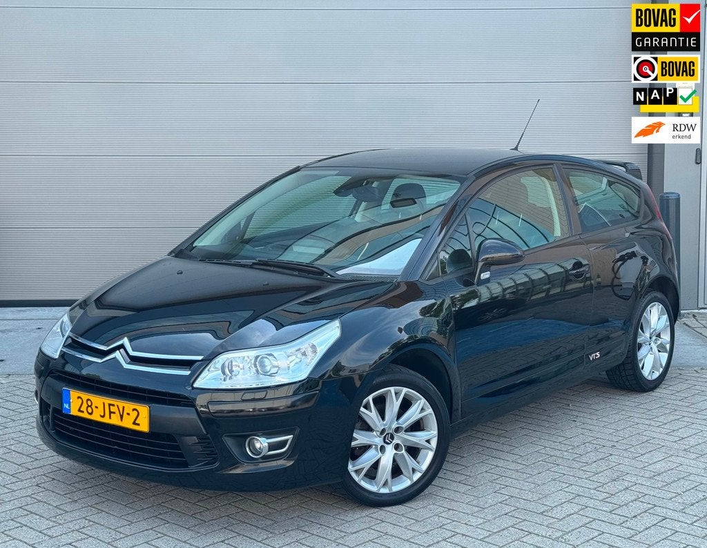 Citroen C4 Coupé 1.6 THP VTS 110KW 2009 Zwart CLIMA|NAP|APK, Auto's, Citroën, Voorwielaandrijving, Gebruikt, Zwart, 4 cilinders