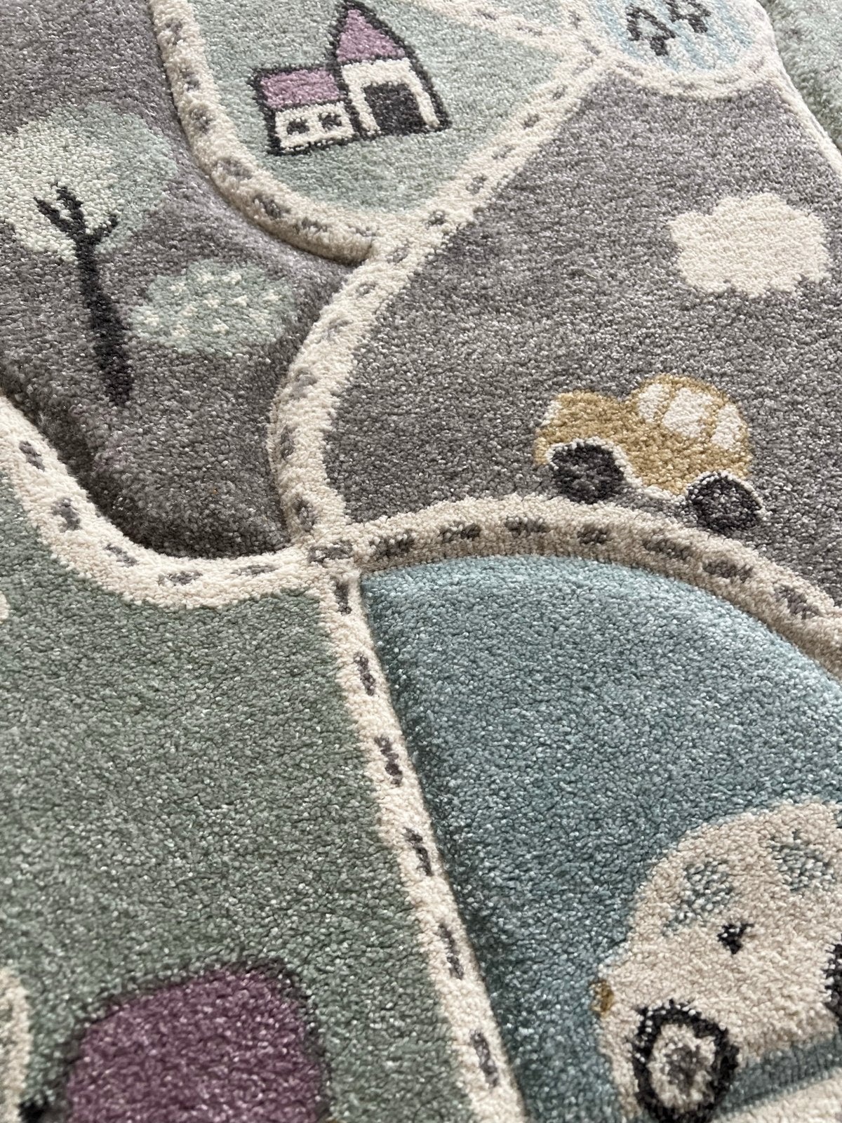 Vloerkleed kinderkamer 150x80 cm met wegen en auto's, Ophalen, Nieuw, 50 tot 100 cm, 150 tot 200 cm