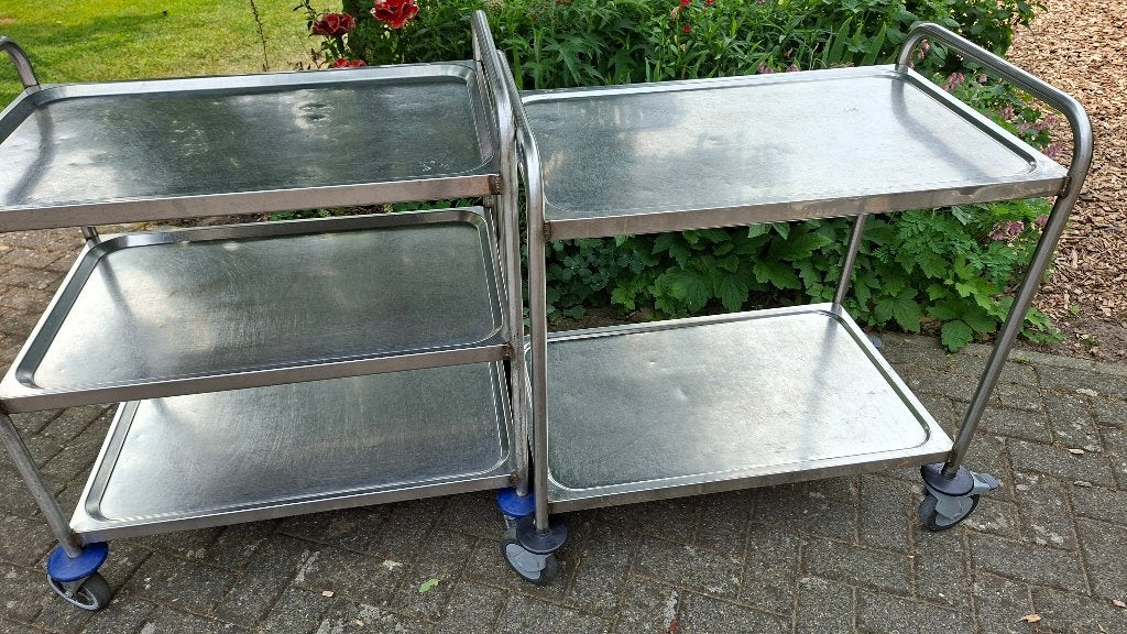 Serveerwagen 2 stuks 2/3 plateaus goed voor een tweede ronde, Ophalen, Gebruikt