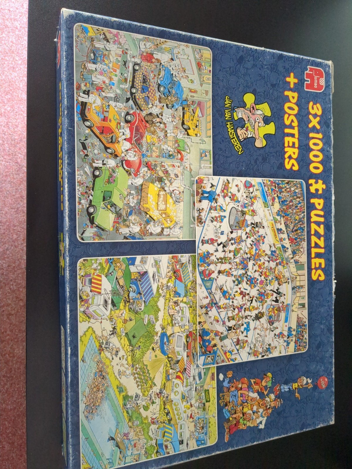 Jan van Haasteren 3x1000 stukjes puzzels + posters, Ophalen, Meer dan 50 stukjes, Zo goed als nieuw, 6 jaar of ouder