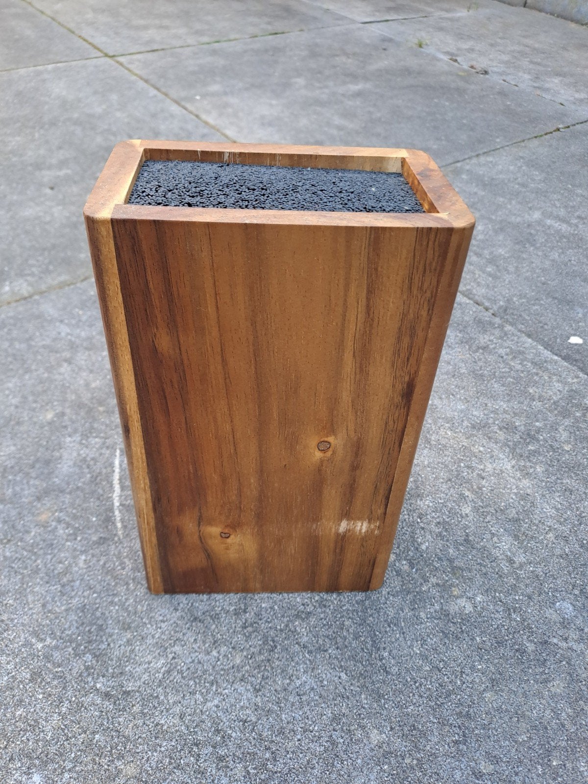 Houten messenblok met borstelharen, Hout, Ophalen of Verzenden, Overige typen, Gebruikt