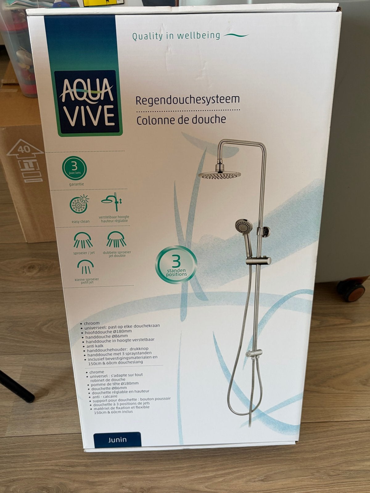 Aqua Vive Regendouchesysteem - Chroom, Ophalen, Nieuw, Chroom, Douche