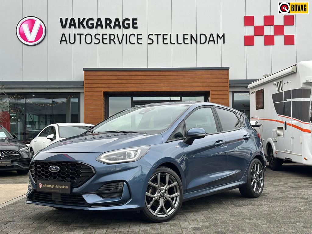 Ford FIESTA 1.0 EcoBoost ST-Line|MATRIX LED|Winterpack|Carpl, Voorwielaandrijving, Stof, Blauw, 100 pk