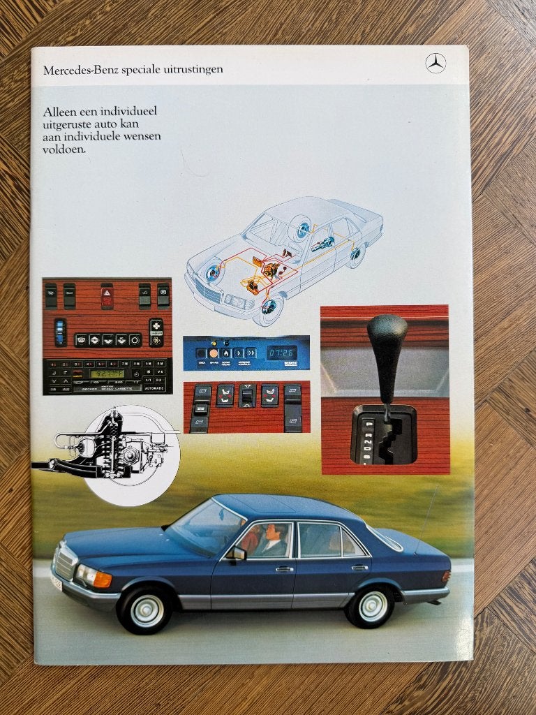 NL brochure folder Mercedes-Benz Speciale uitrustingen 1981, Zo goed als nieuw, Mercedes-Benz, Mercedes, Ophalen of Verzenden
