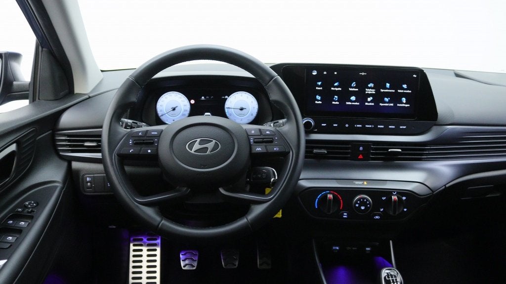 Hyundai Bayon 1.0 T-GDI Comfort Smart | LED | Private lease, Auto's, Keurmerk '100% Onderhouden', Gebruikt, Zwart, Blauw