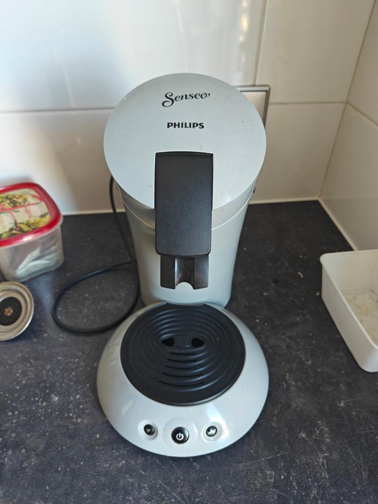 Philips Senseo koffiepadapparaat - Wit, Koffiepads en cups, Gebruikt, Koffiemachine, Ophalen of Verzenden