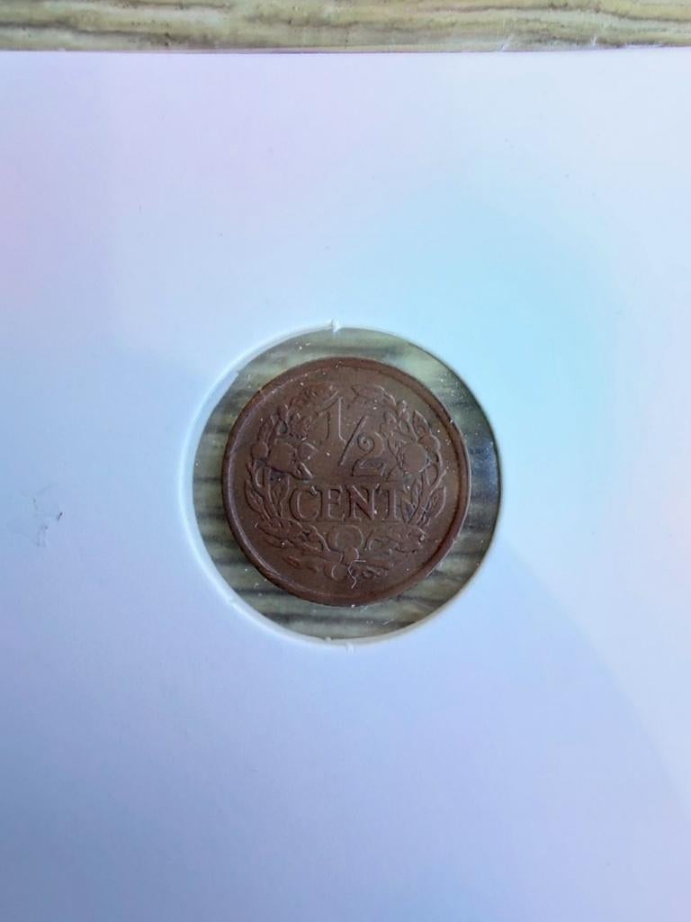 Netherlands 1/2 Cent type III 1938 Nederland, Ophalen of Verzenden, Koningin Wilhelmina, Overige waardes, Losse munt