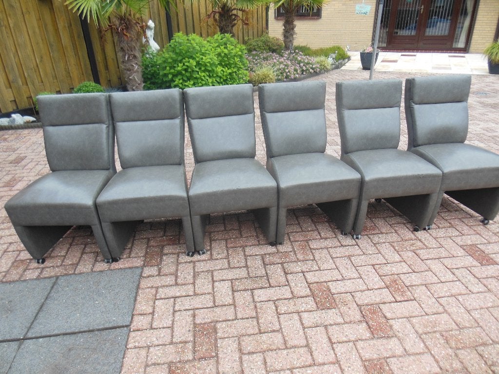 Gratis 6 stoelen, Ophalen, Gebruikt, Leer, Vijf, Zes of meer stoelen