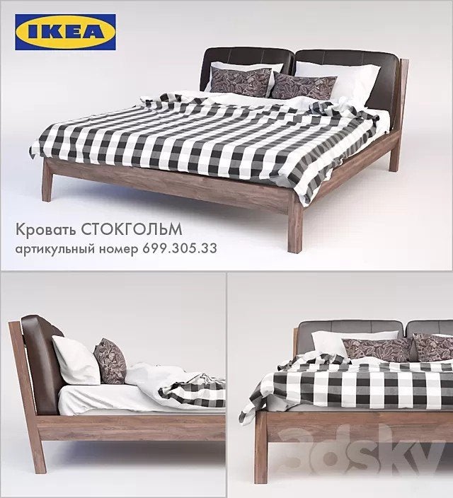 Foto 2 van IKEA Stockholm tweepersoonsbed (160x200 cm) - gebruikt gedem