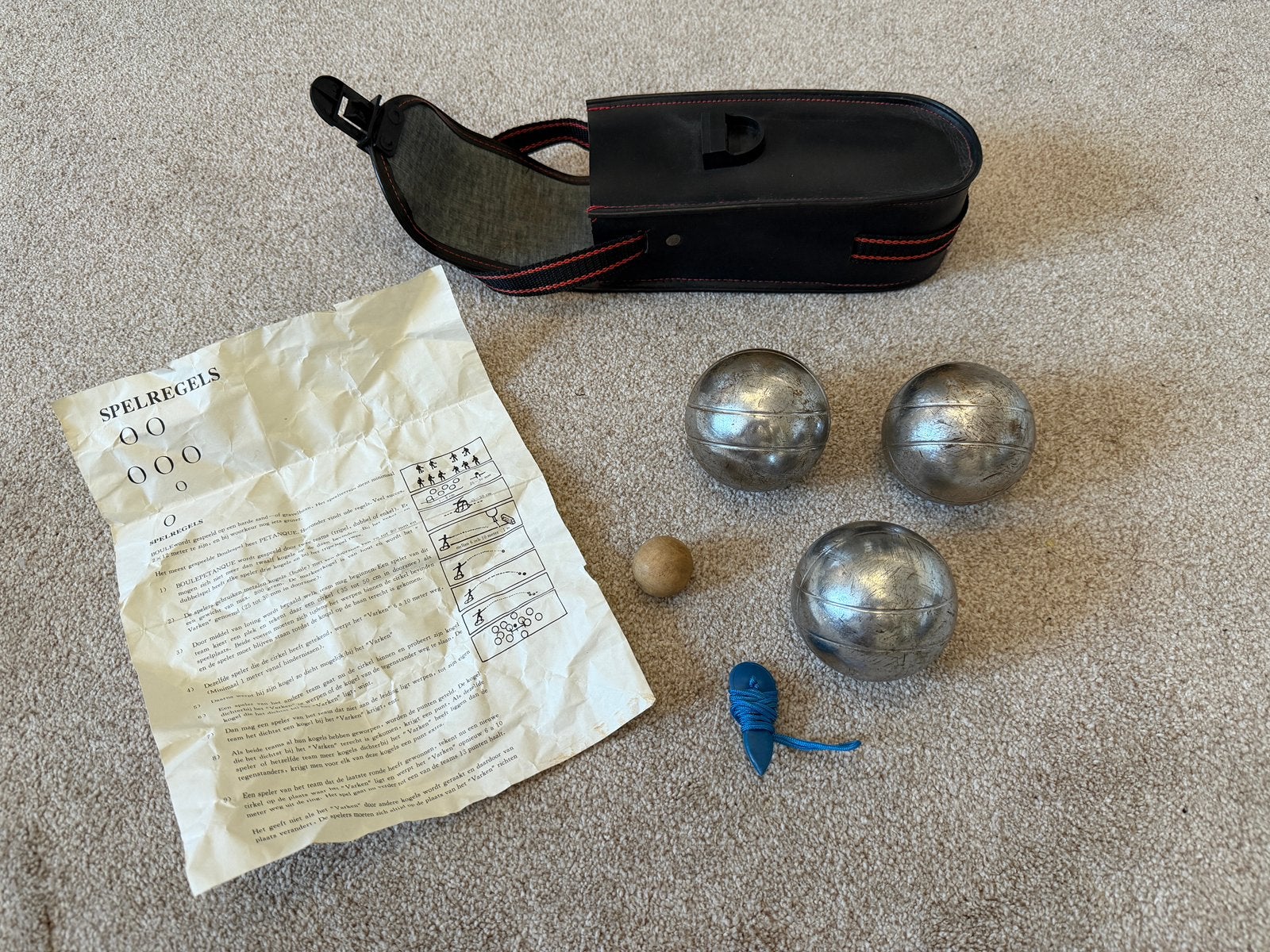 Set van 3 Petanque ballen, Ophalen of Verzenden, Gebruikt