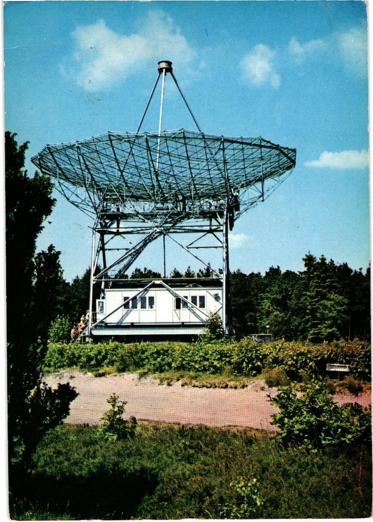18258 Dwingeloo Drenthe 1972 radio Telescoop, Ophalen of Verzenden, 1960 tot 1980, Gelopen, Drenthe