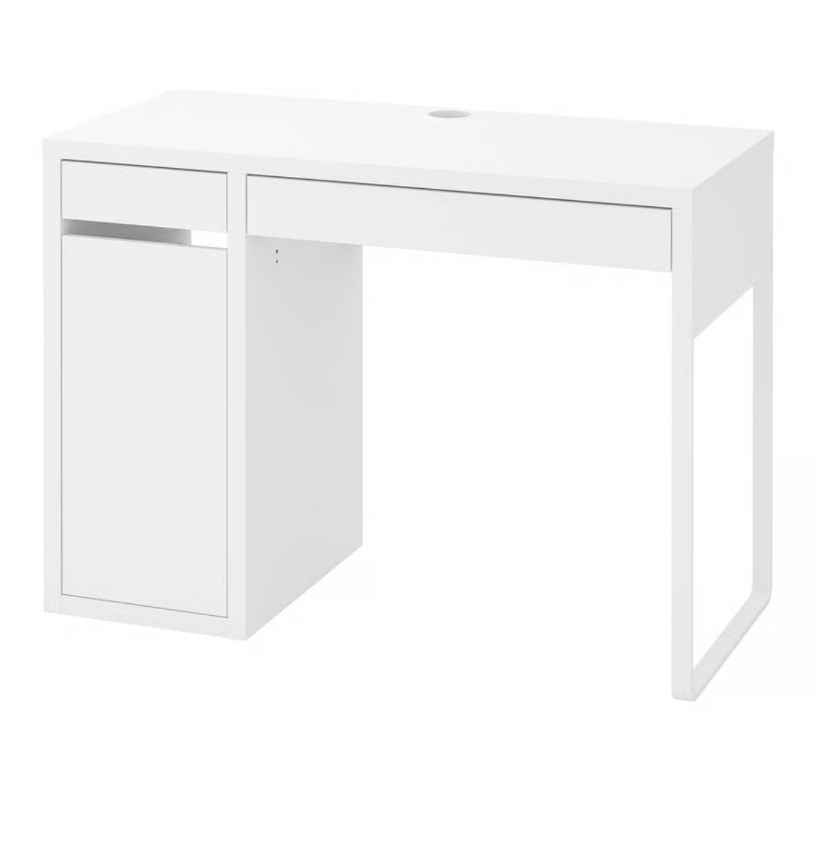 Witte bureau ikea, Huis en Inrichting, Bureaus, Ophalen, Zo goed als nieuw