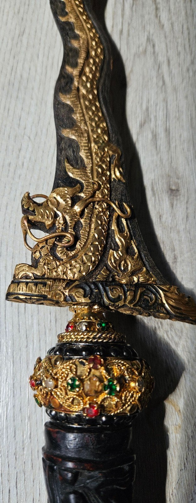 Antieke Indonesische Keris met Schede en Rijk Versierd, Ophalen of Verzenden