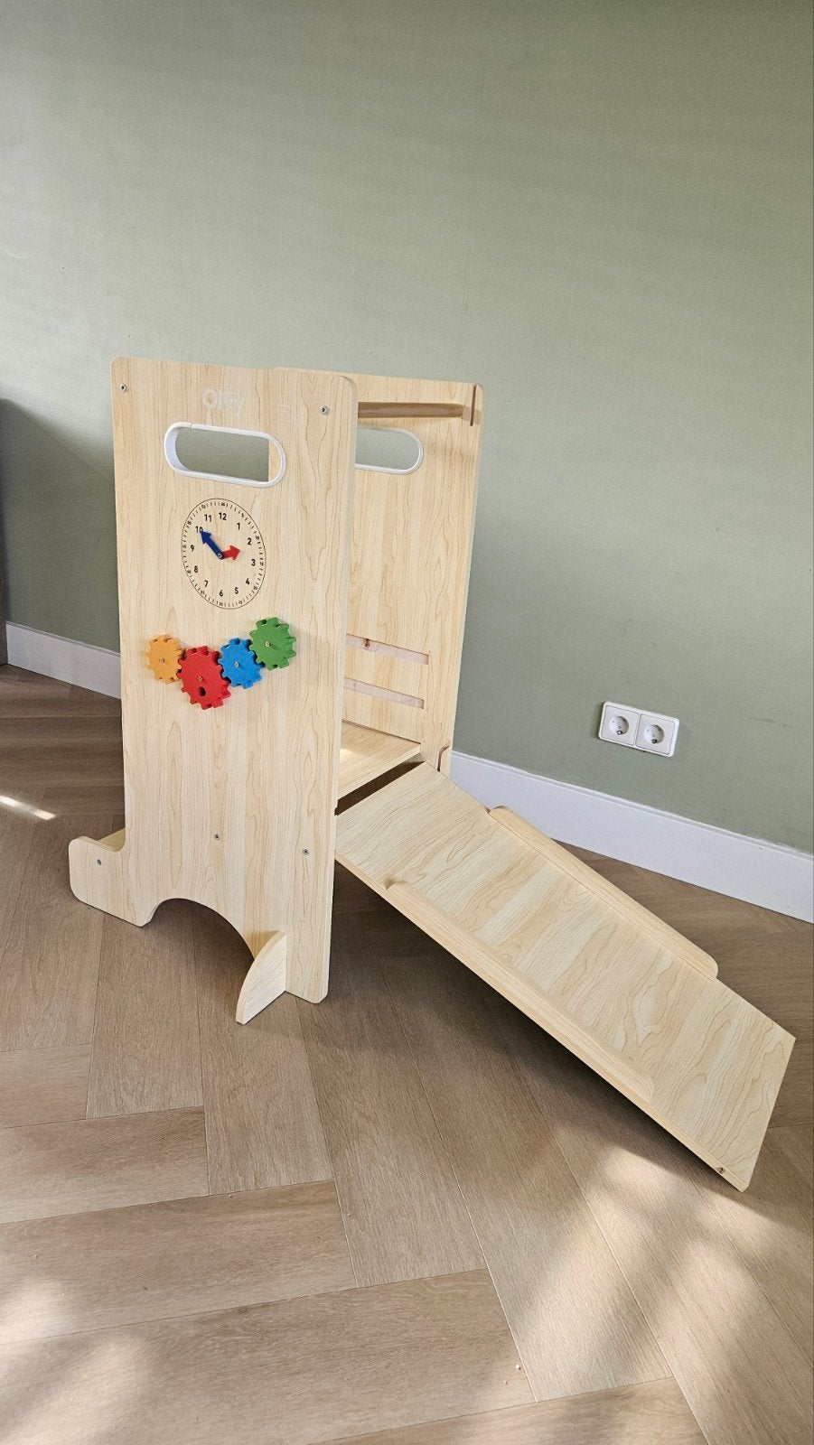 Keukentoren 3-in-1: Toren, Glijbaan & Krijtbord, Kinderen en Baby's, Ophalen, Zo goed als nieuw, Bouwen