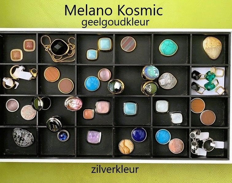NIEUW:Melano KOSMIC Stenen,Ringen,Armband,KettingZilv/Geelgd, Sieraden, Tassen en Uiterlijk, Ringen, IJzer of Staal, Nieuw, Ophalen of Verzenden