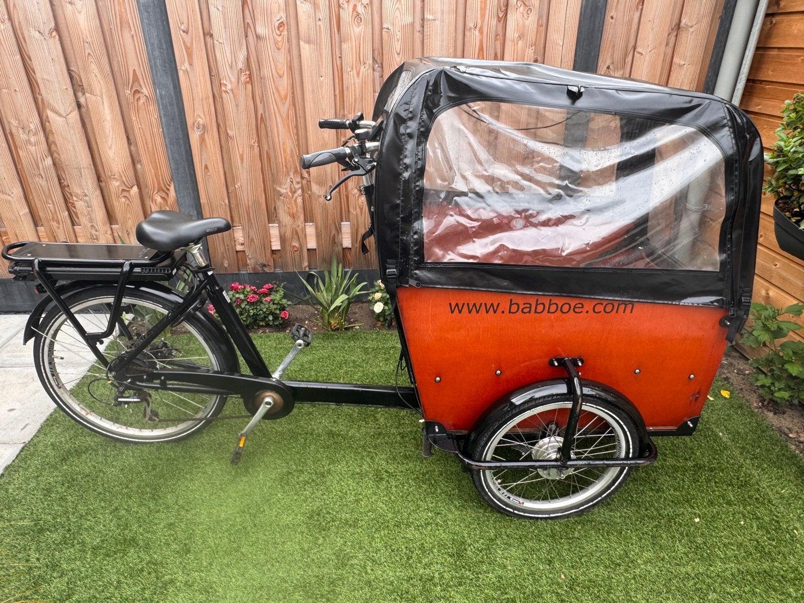 Elektrische Babboe big met huif, Ophalen, 4 kinderen of meer, Gebruikt, Huif