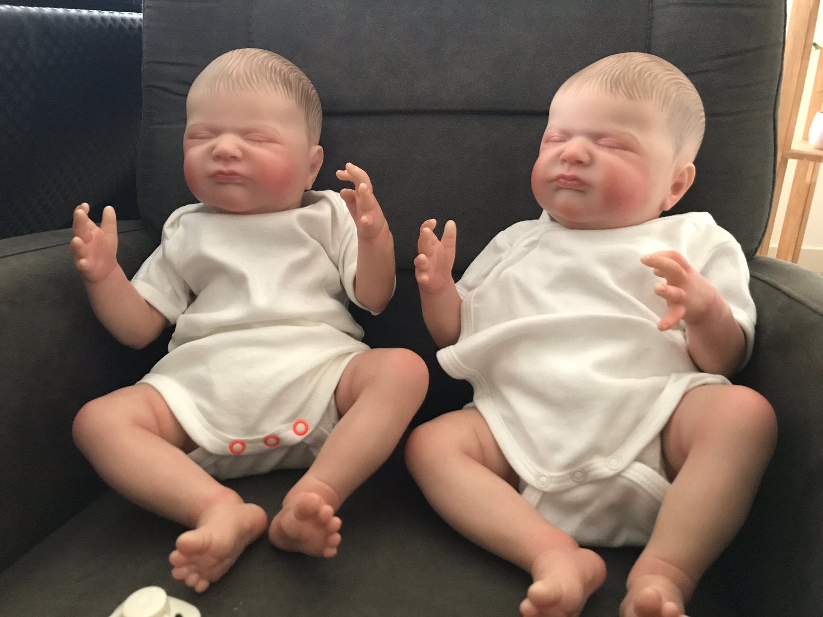 Tweeling Reborn babies, Ophalen, Nieuw, Babypop, Levensecht of Reborn