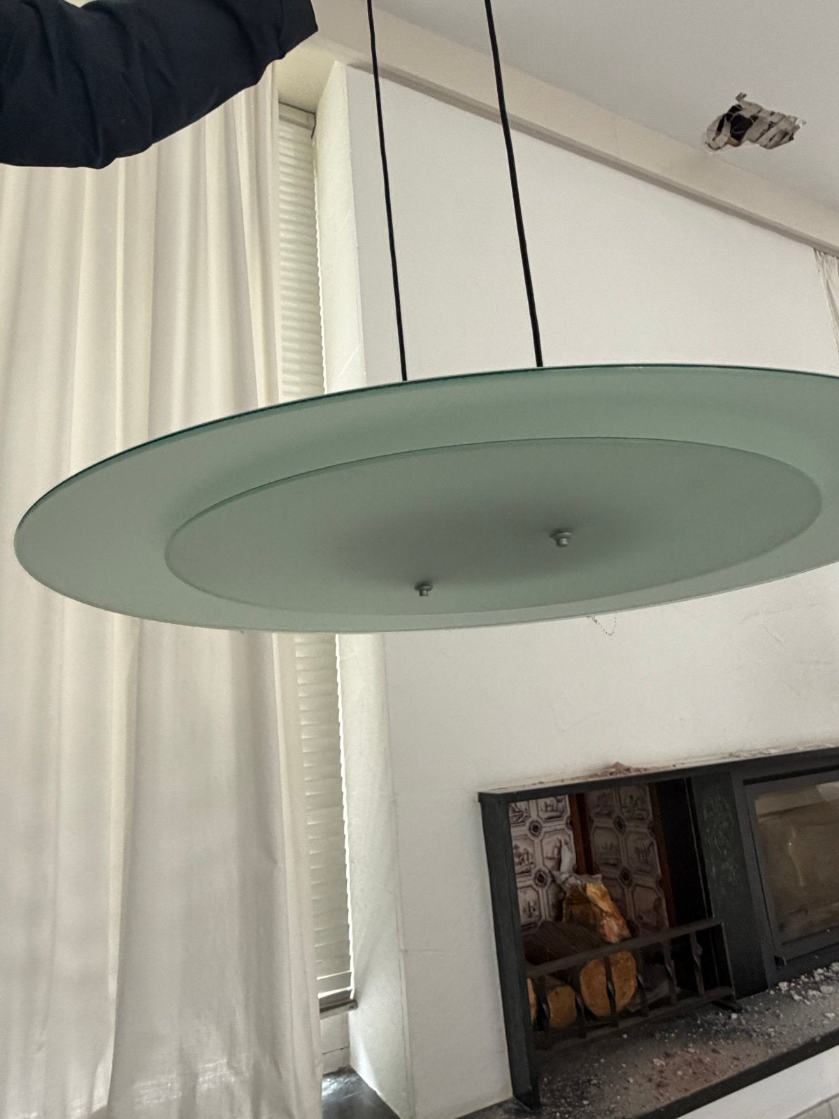 Rondo design hanglamp Studio Italia Design (Lodes) jaren 90, Ophalen, Gebruikt, Glas