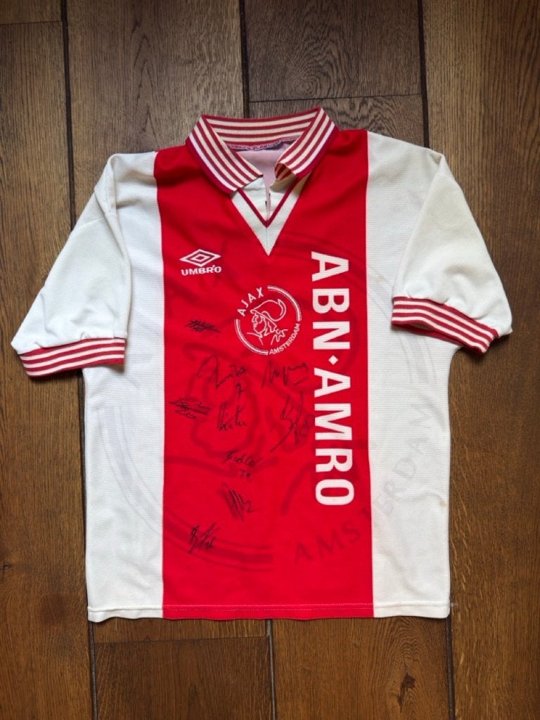 Authentiek Ajax Amsterdam thuis shirt 1995 1996 maat M, Maat M, Ophalen of Verzenden, Gebruikt, Shirt