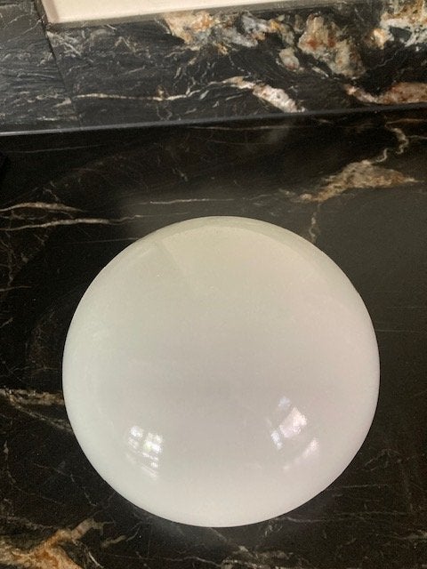 Plafonnière, Ophalen, Gebruikt, Glas, Wit