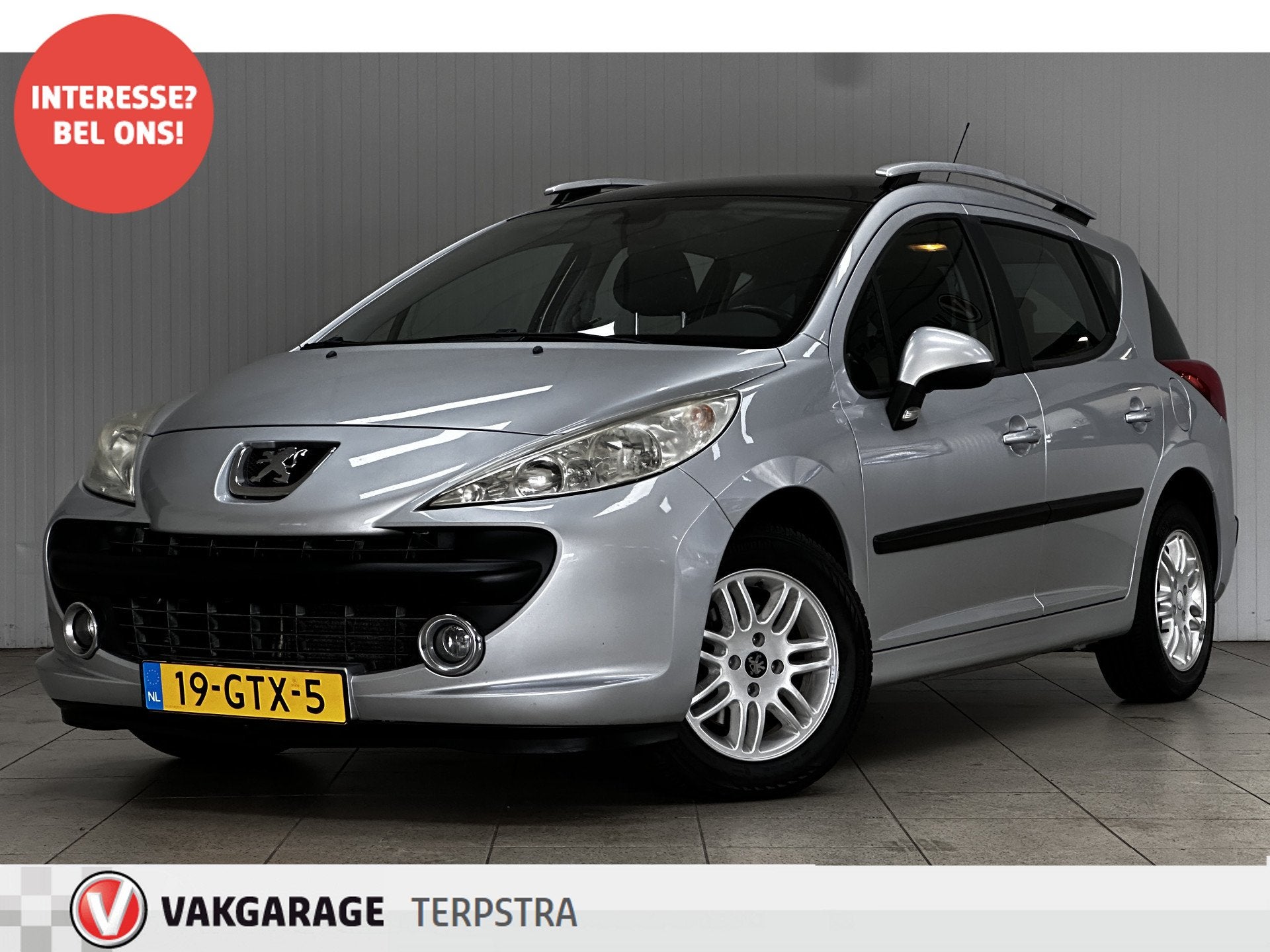 Peugeot 207 SW 1.6 VTi XS/ Panorama-Dak/ 15'' LMV/ Clima/ El, Voorwielaandrijving, Stof, Gebruikt, Zwart