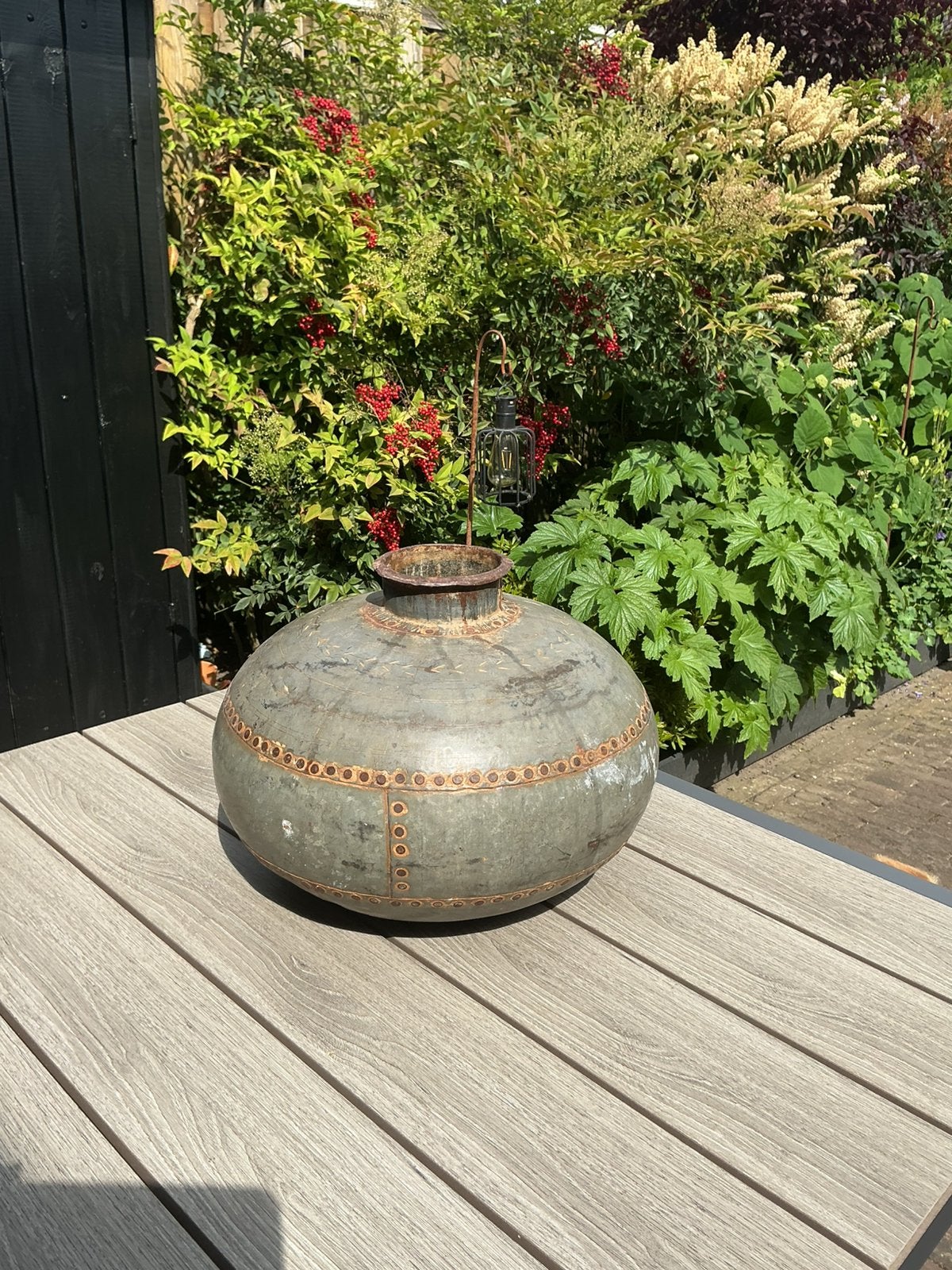 Nepalese waterkruik vaas, Ophalen, Zo goed als nieuw, Overige kleuren, Minder dan 50 cm