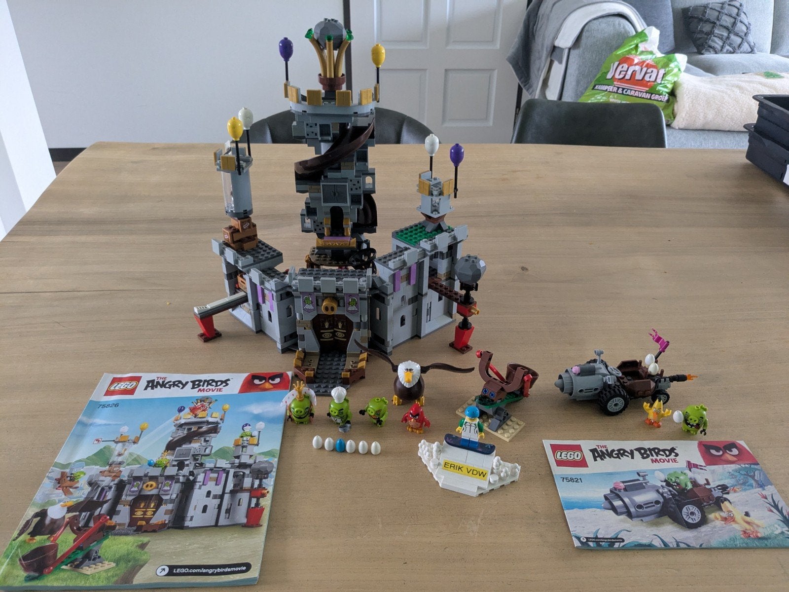Lego 75826 king pigs castle en 75821 piggy car escape, Ophalen of Verzenden, Zo goed als nieuw