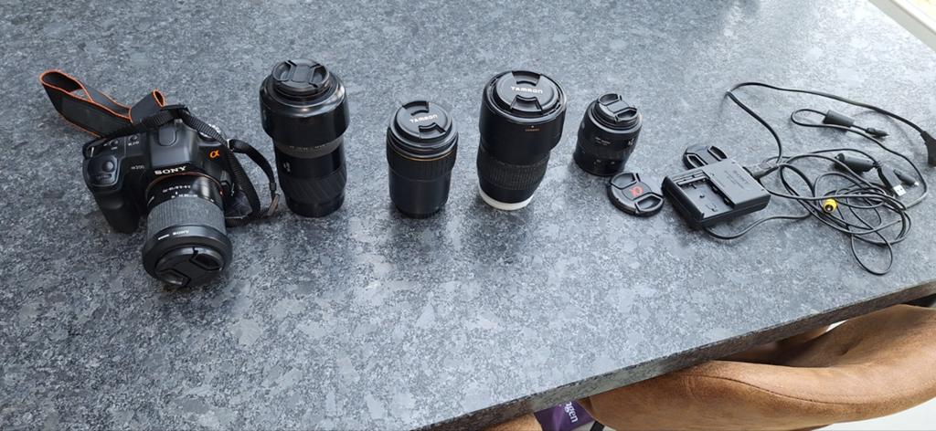 Sony spiegelreflex camera  a 200 met 5 lenzen, Ophalen of Verzenden, Sony, 8 keer of meer