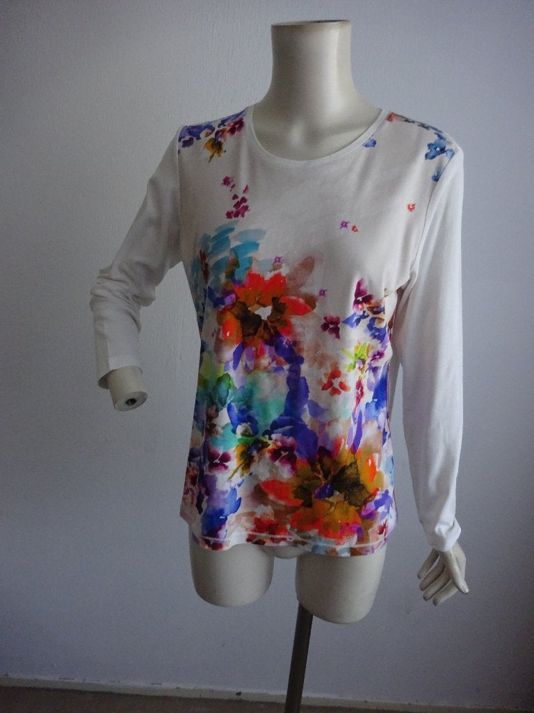 Brax shirt mt 42, Kleding | Dames, Meerkleurig, Maat 42/44 (L), Zo goed als nieuw, Korte mouw