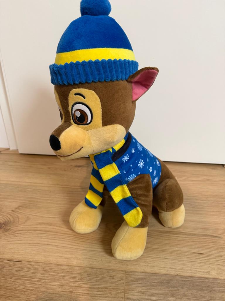 Paw Patrol Chase knuffel met winterkleding, Ophalen, Overige merken, Blauw, Hond