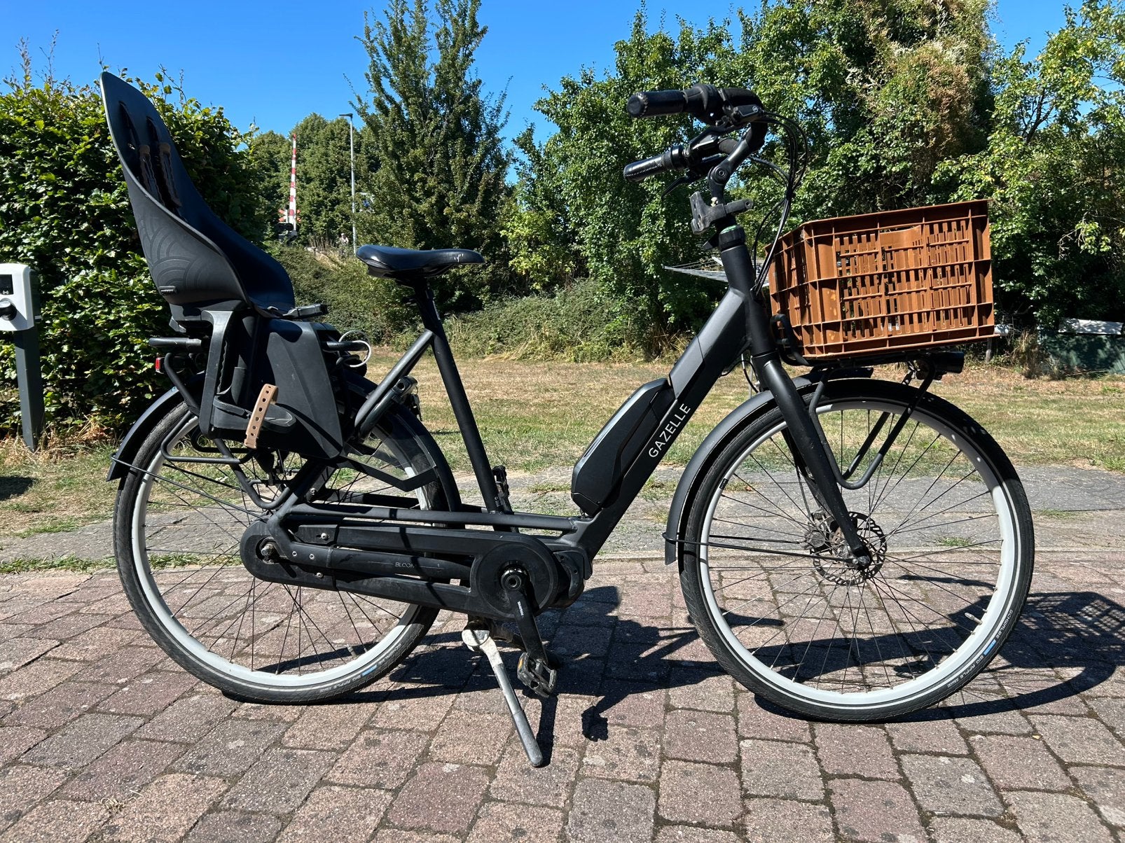 Gazelle Bloom moederfiets elektrisch, Fietsen en Brommers, Fietsen | Dames | Moederfietsen, Ophalen, Gebruikt, 56 cm of meer, 0 zitjes