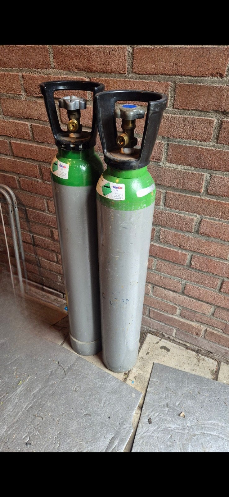 Argon gasflessen. 10-liter.af te halen per stuk of per 2, Ophalen, Tig