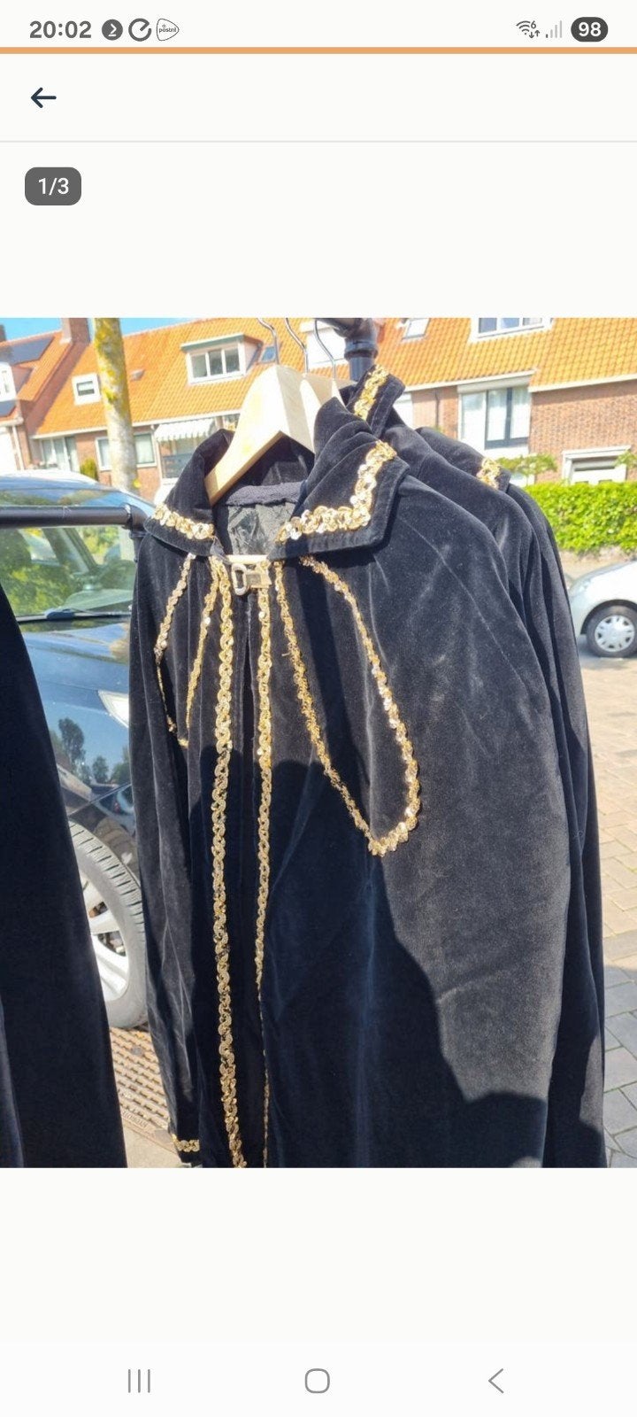 Carnavals cape zwart, Ophalen of Verzenden, Zo goed als nieuw