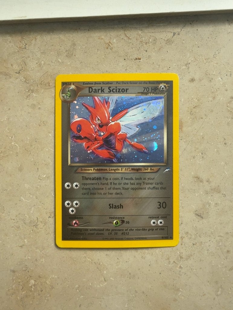 Pokémon Dark Scizor Holo 9/105 Neo Destiny (Near Mint), Hobby en Vrije tijd, Verzamelkaartspellen | Pokémon, Ophalen of Verzenden