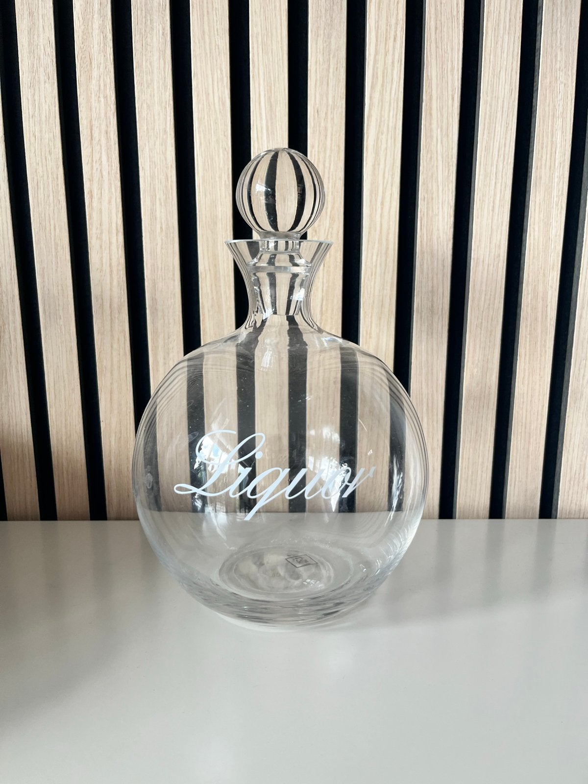 Rivièra Maison likeurfles met stop - "Liqueur", Ophalen, Zo goed als nieuw, Riviera Maison, Glas