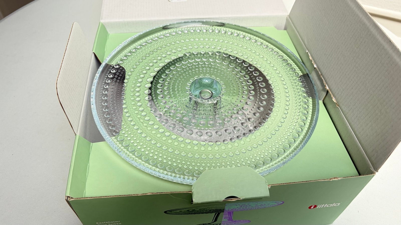 Iittala Kastehelmi Taartplateau 240 mm - Nieuw in doos, Overige merken, Vintage, Nieuw, Ophalen of Verzenden