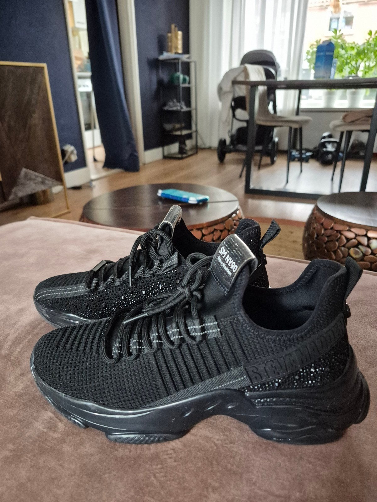 Steve Madden zwarte glitter sneakers maat 41, Kleding | Dames, Schoenen, Ophalen, Zwart, Steve Madden, Sneakers of Gympen