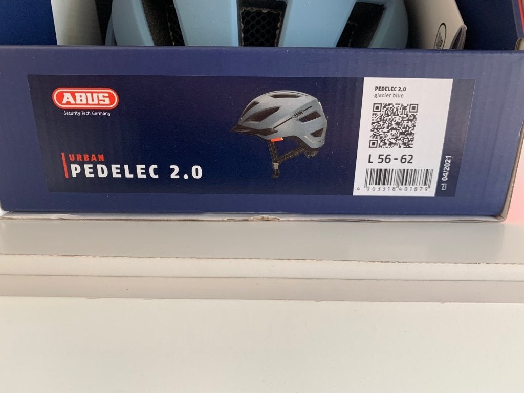 Abus Pedelec 2.0 stadsfietshelm - Glacier Blue -  56-62, Abus Pedelec 2, XXL, Nieuw, Ophalen of Verzenden