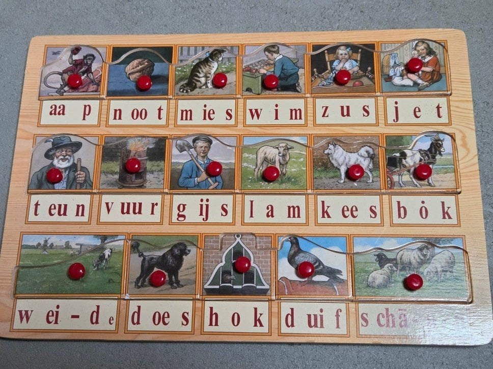 aap noot mies puzzel Hout, groep 2/3, Ophalen of Verzenden, Gebruikt, Puzzelen