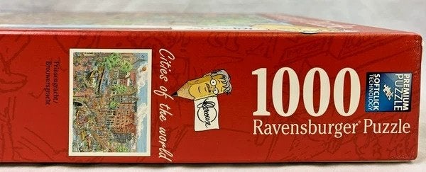 Ravensburger Fleroux Amsterdam Grachten Puzzel 1000 stukjes, Verzenden, 500 t/m 1500 stukjes, Zo goed als nieuw, Legpuzzel