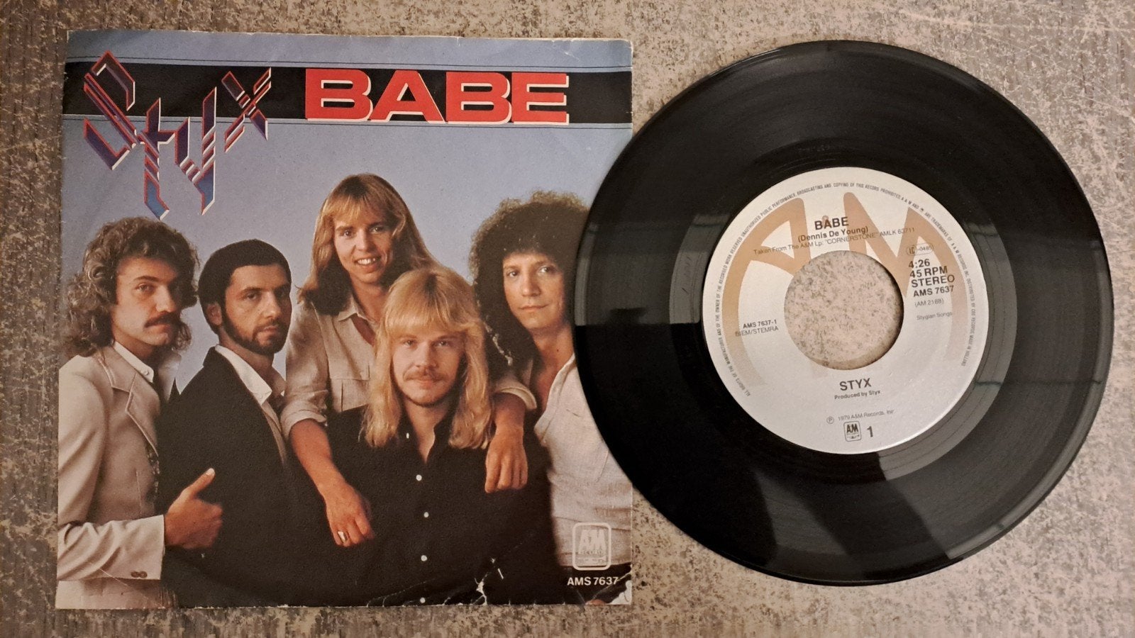 Styx  - babe, Gebruikt, 7 inch, Pop, Fotohoes